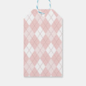 Étiquettes-cadeau Cheval à roche Vintage Jacquard rose Merci (Dos)