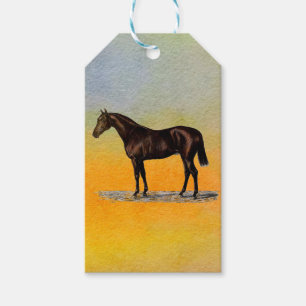 Étiquettes-cadeau Cheval Brown