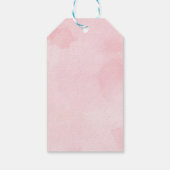 Étiquettes-cadeau Cheval de bébé rose rose fleuri Douche (Dos)