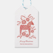 Étiquettes-cadeau Cheval de Dala suédois Rouge (Devant)