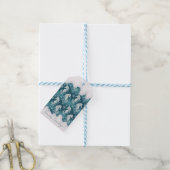 Étiquettes-cadeau Cheval de mer et flocons de neige de Noël côtier # (Avec de laficelle)