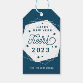 Étiquettes-cadeau Cheval géométrique | Bonne année (Devant)