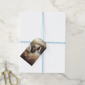 Étiquettes-cadeau Cheval Noël Wreath Snowy Pasture (Avec de laficelle)