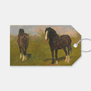 Étiquettes-cadeau Chevaux au pâturage (par Rosa Bonheur)
