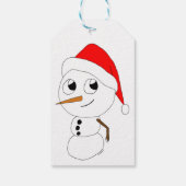 Étiquettes-cadeau chibi snowman (Dos)