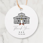 Étiquettes Cadeau Chic Barn Merci (Dos)