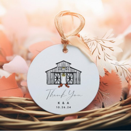 Étiquettes Cadeau Chic Barn Merci