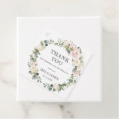 Étiquettes Cadeau Chic Blush Blush Floral Mariage Merci (En situation)