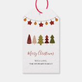 Étiquettes-cadeau Chic Boho Noël Arbre moderne Vacances (Dos)