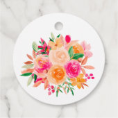 Étiquettes Cadeau Chic Bold chute d'eau fleurie douche nuptiale (Dos)