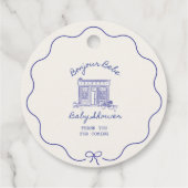 Étiquettes Cadeau Chic Bonjour bébé shower bébé (Dos)