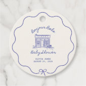 Étiquettes Cadeau Chic Bonjour bébé shower bébé (Devant)