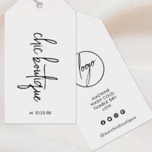Étiquettes-cadeau Chic Boutique Vêtements Prix Hang Tag Logo