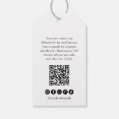 Étiquettes-cadeau Chic Calligraphie Élégante (Dos)