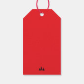 Étiquettes-cadeau Chic Elegant Black White Script Christmas Tree (Dos)