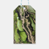 Étiquettes-cadeau Chic Emerald Green Black (Devant)