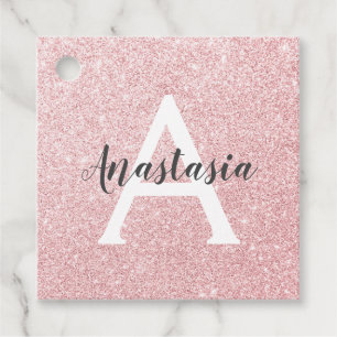 Étiquettes Cadeau Chic et tendance Rose Parties scintillant or étinc