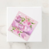 Étiquettes Cadeau Chic Fleur Rose Pâle Merci Chic Féminin (En situation)