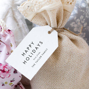 Étiquettes-cadeau Chic Joyeux Fêtes de famille Noël