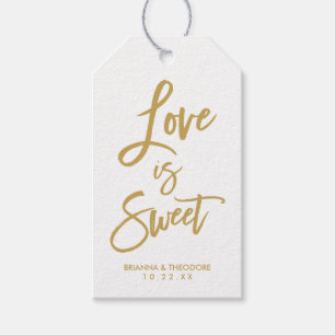 Étiquettes-cadeau Chic Mariage Lettré Gif Tags Amour Is Sweet