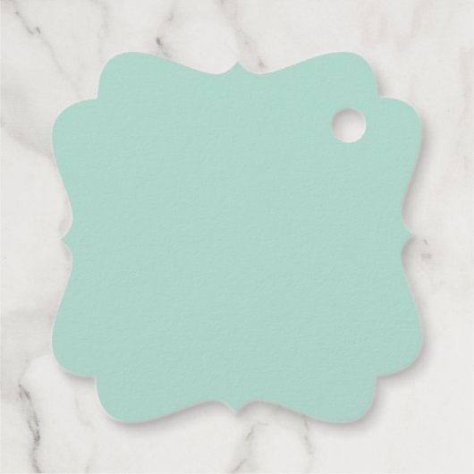 Étiquettes Cadeau Chic Mint Green Gold Blush Peach Floral Mariage (Dos)