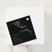 Étiquettes Cadeau Chic moderne Mariage noir & blanc (En situation)