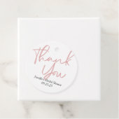 Étiquettes Cadeau Chic moderne script rose calligraphie brunch de ma (En situation)
