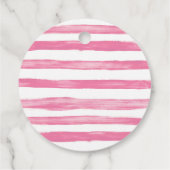 Étiquettes Cadeau Chic noir Bow rose blanc bande (Dos)