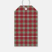 Étiquettes-cadeau Chic Pailleté Plaid Noël  (Dos)