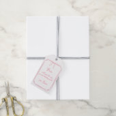 Étiquettes-cadeau Chic Pink Coquette Bow Junior Bridesmaid Propositi (Avec de la ficelle)