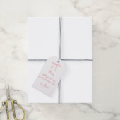 Étiquettes-cadeau Chic Pink Coquette Bow Junior Bridesmaid Propositi (Avec de la ficelle)