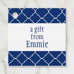 Étiquettes Cadeau Chic Quatrefoil Tags Cadeau personnalisé ou Favori