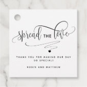 Étiquettes Cadeau Chic, Répandre l'Amour, Mariage rustique moderne (Devant)