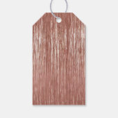 Étiquettes-cadeau Chic Rose Gold Glam Tinsel Stripes (Dos)
