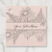 Étiquettes Cadeau Chic Simple Blush Rose Floral Daisy Beauté (Devant)