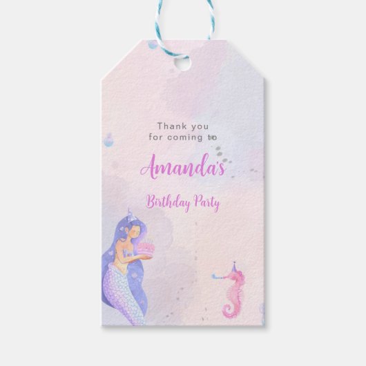 Étiquettes-cadeau Chic sirène adorable (Devant)