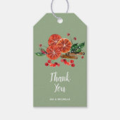 Étiquettes-cadeau Chic tranches d'orange et bâtonnets de cannelle au (Devant)