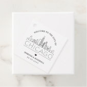 Étiquettes Cadeau Chicago Skyline | Accueil Mariage (En situation)