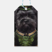 Étiquettes-cadeau Chien Affenpinscher en Robe de la Saint Patrick (Dos)
