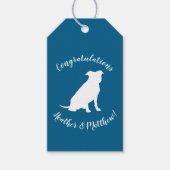 Étiquettes-cadeau Chien Baby shower Pit Pitbull Blue Boy (Devant)