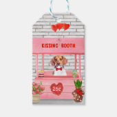 Étiquettes-cadeau Chien beagle Valentine's Day Kissing Booth (Devant)