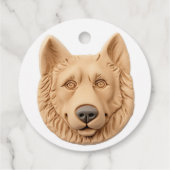 Étiquettes Cadeau Chien berger belge 3D inspiré (Dos)