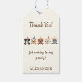 Étiquettes-cadeau Chien chiot fête d'anniversaire (Devant)