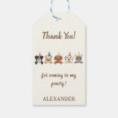 Étiquettes-cadeau Chien chiot fête d'anniversaire (Dos)