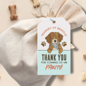 Étiquettes-cadeau Chien chiot Merci fête d'anniversaire