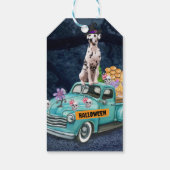 Étiquettes-cadeau Chien dalmate Halloween Camion Effrayant Nuit (Dos)