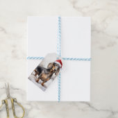 Étiquettes-cadeau Chien de Dachshund à Noël de neige (Avec de laficelle)