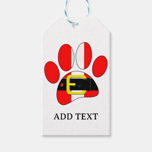 Étiquettes-cadeau Chien de Noël (Devant)