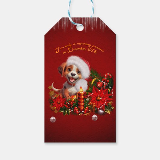 Étiquettes-cadeau Chien drôle (Devant)