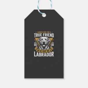 Étiquettes-cadeau Chien Labrador véritable ami